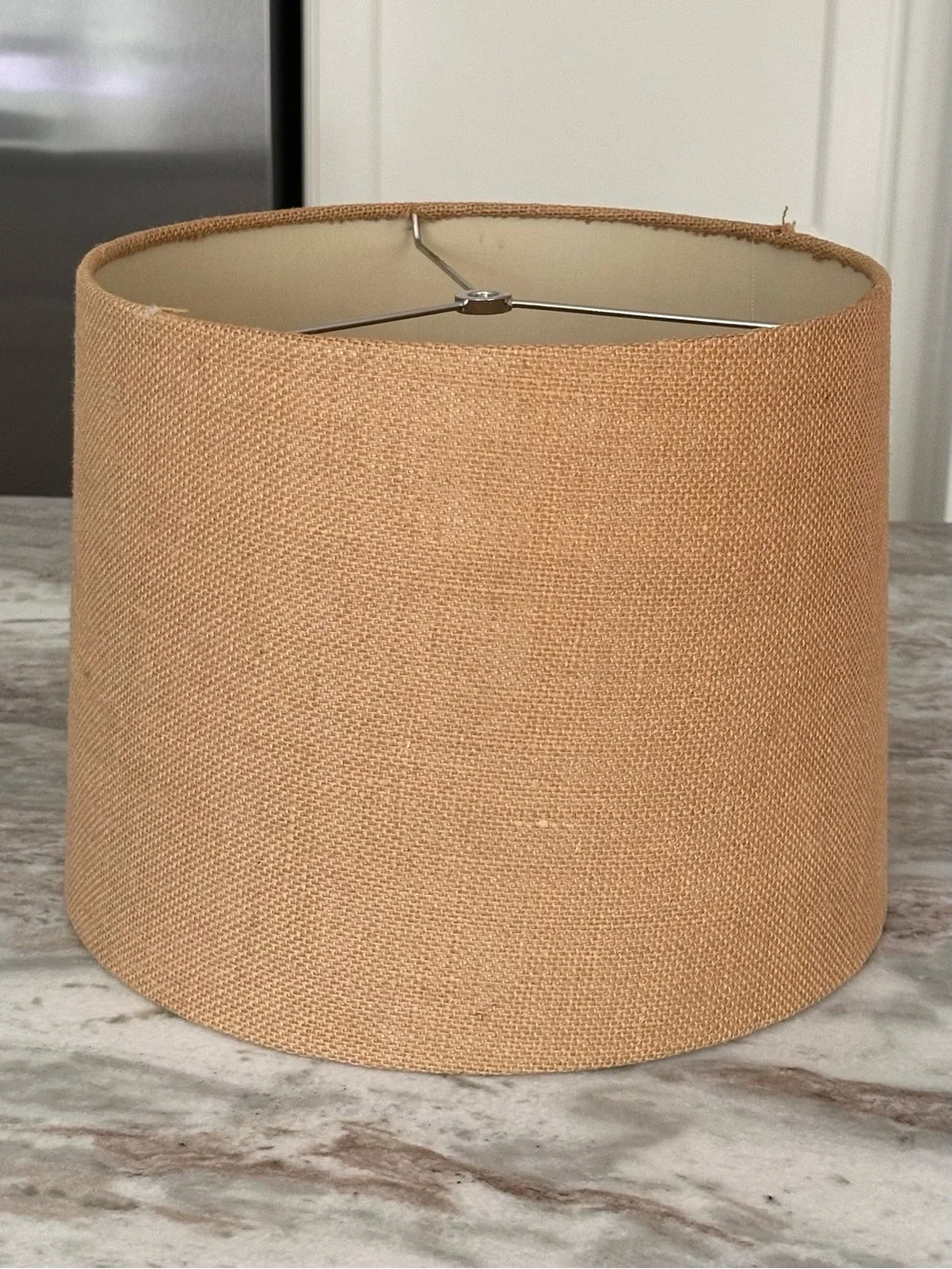Tan Burlap Drum Table Lamp Shade